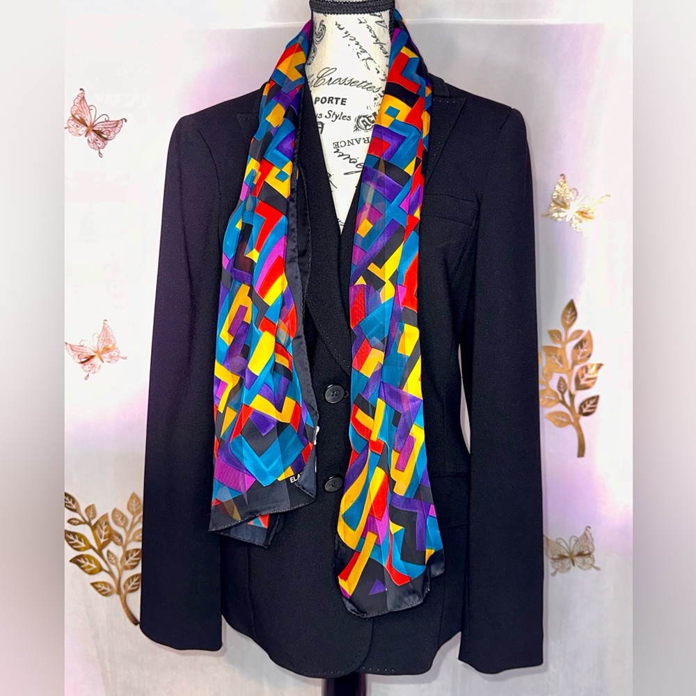 Bright Bold Vivid Elaine Gold Scarf #B-005